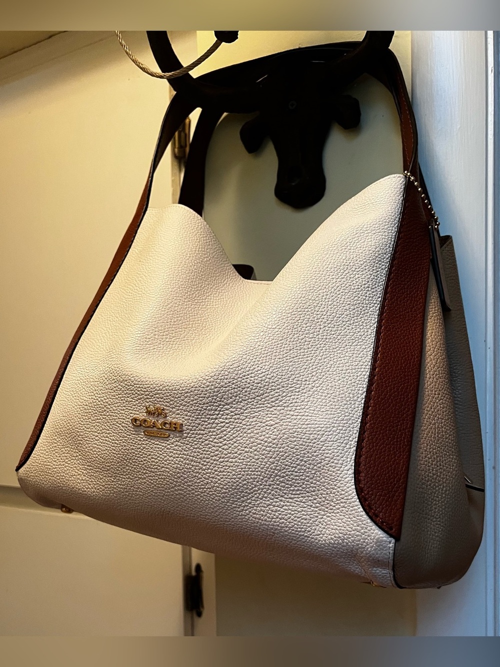 Coach Hadley Hobo in Pebbled Leather Colorblock LIGHTWEIGHT PERFECTION 😎😎😎 NWOT - Picture 4 of 17